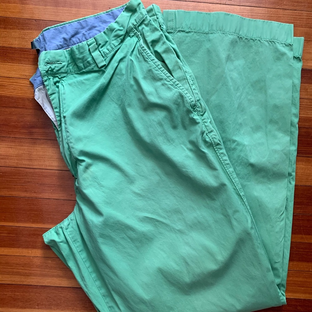 J. Crew Lightweight Green Chinos